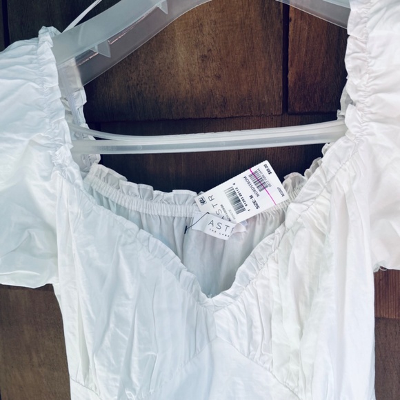 Revolve ASTR Sweetheart Neck Tiered Ruffle Cotton Midi Dress - Picture 14 of 17